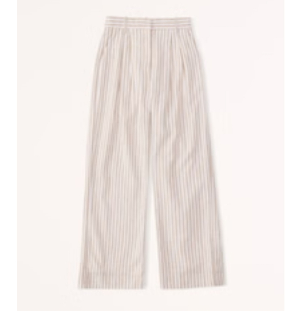 Abercrombie high waist striped wide leg pant